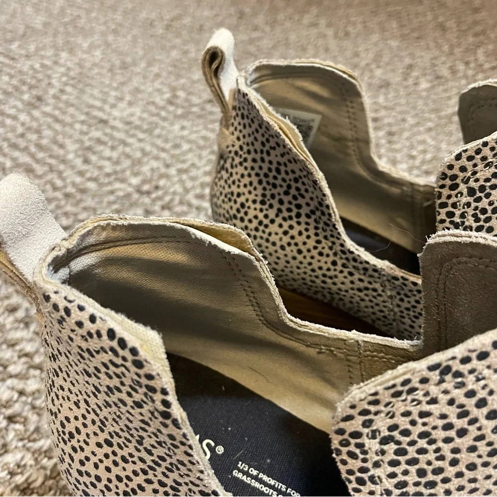 TOMS Kallie Wedge Ankle Bootie Animal Cheetah Print